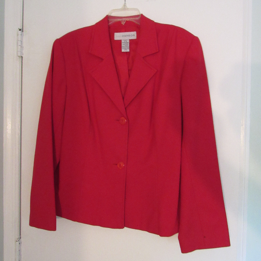 SAG HARBOR RED JACKET BLAZER SIZE 16